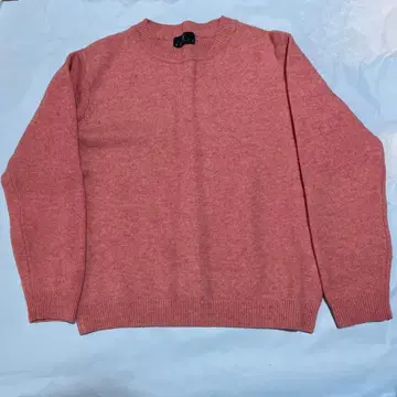 핑크 울 긴팔 스웨터