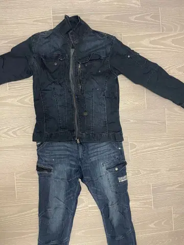 데님 작업복 상하의