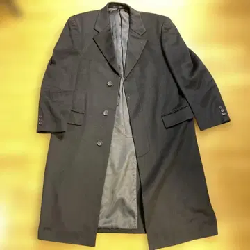 캐시미어 100% 블랙 체스터 코트