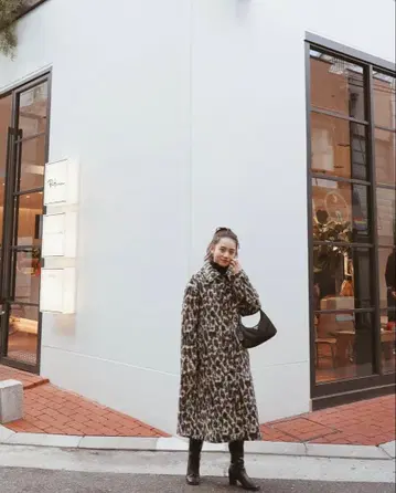 moussy 레오파드 코트 이하라 아오이