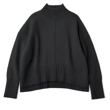 ICB 워셔블 엑스트라 파인 울 캐시미어 풀오버 블랙 S