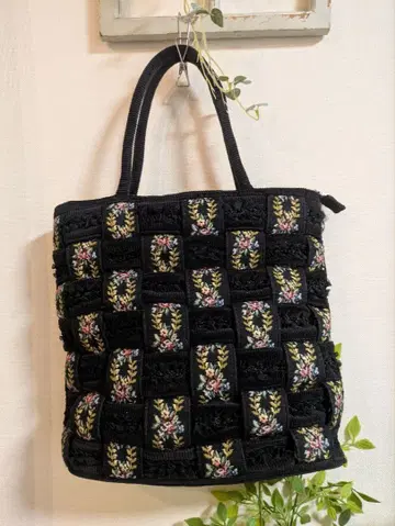 패치워크 코듀로이 토트백