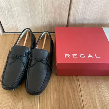 REGAL 천연 가죽 리본 슬립온 모카신 사이즈 25.0