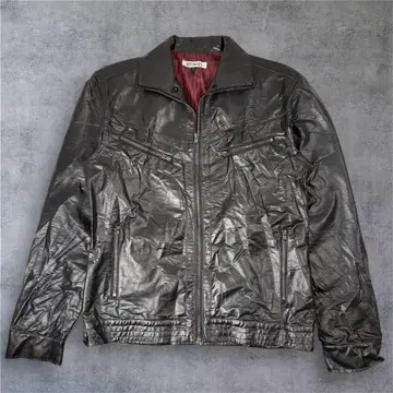 00s y2k 아카이브 레더 재킷 블랙 L