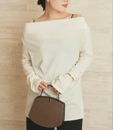 plage 울 드레이프 롱 t셔츠