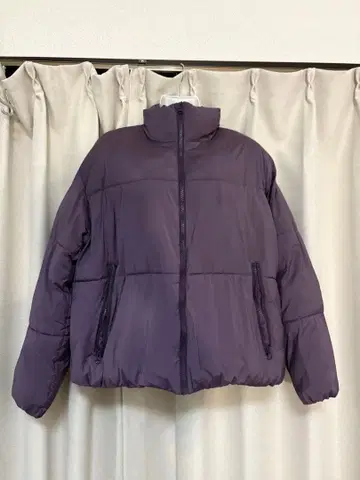 RAGEBLUE 퍼플 하이넥 다운 자켓