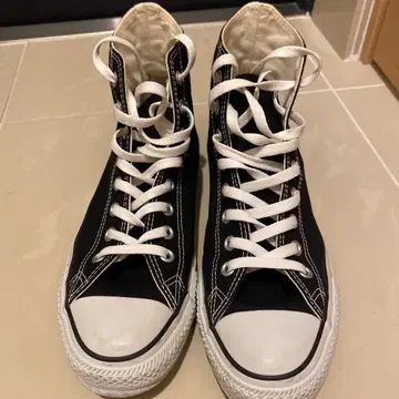 ALL STAR 블랙 하이컷 스니커즈