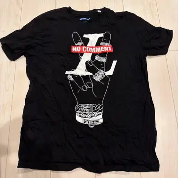 NO COMMENT 그래픽 T셔츠 블랙