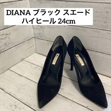 DIANA 블랙 스웨이드 하이힐 24cm