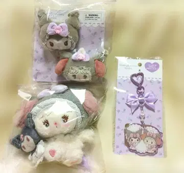 쿠로미 mikko 마스코트 홀더 헤어 클립 아크릴 키링 3종