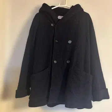 후드 부착 울 코트