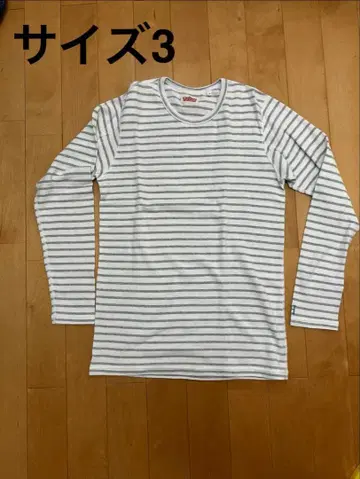 할리우드 런치마켓 스트레치 플라이스 보더 긴팔 사이즈 3