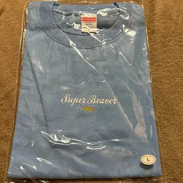 SUPER BEAVER 자수 T셔츠 L 사이즈 파랑