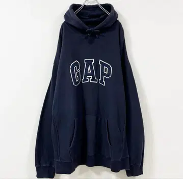 GAP 리버스 위브 페이드 헤비 웨이트 자수 후드티