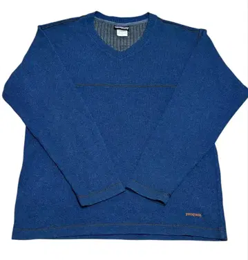 00s Patagonia 채널 울 V넥 스웨터 네이비 L