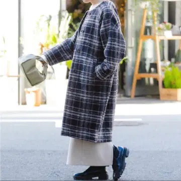 [ 미사용 새상품 ] 택 포함 아이템즈 어반 리서치 샤기 노카라 코트