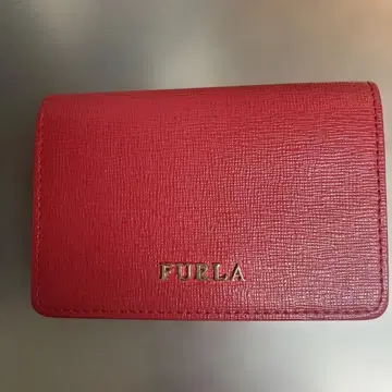 FURLA 가죽 명함지갑 레드