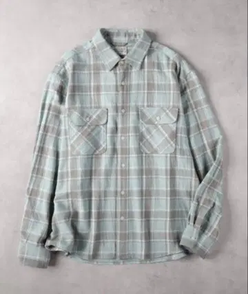 백넘버 슬라브 트윌 플란넬 셔츠 옴브레 체크 야마다 렌