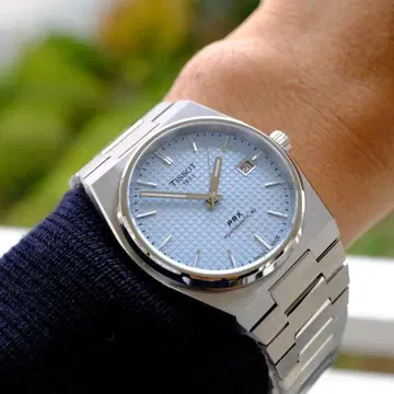 TISSOT PRX 자동 와인딩 손목시계 블루