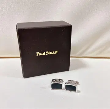 Paul Stuart 폴 스튜어트 커프스 링크 블랙 실버