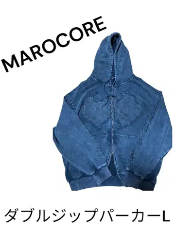MAROCORE 더블 지퍼 후드티 L