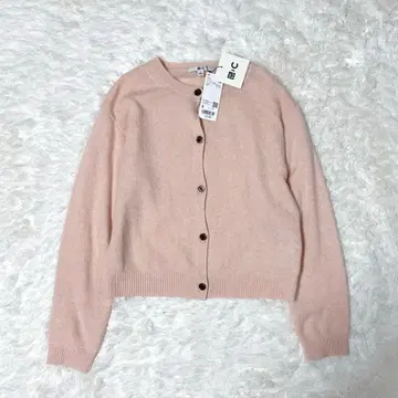 [ 미사용품 ] UNIQLO : C 캐시미어 크루넥 가디건 핑크 S