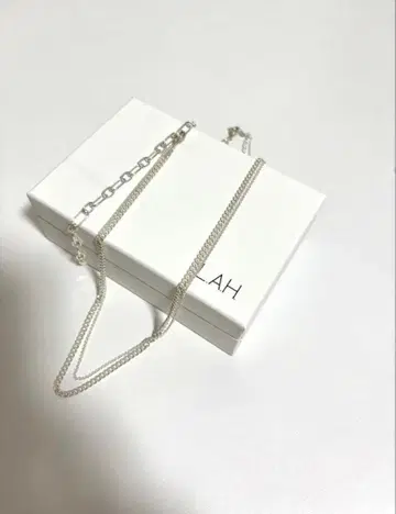 L.A.H. 실버 체인 목걸이