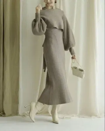 리랜드트루 4WAY 케이블 원피스 SET 모카