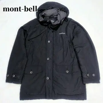 mont-bell 몽벨 블랙 퀼팅 허스키 코트 후드 부착