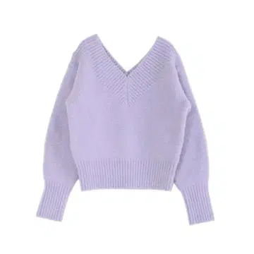 러그나무 문 V넥 컬러 숏 니트 풀오버