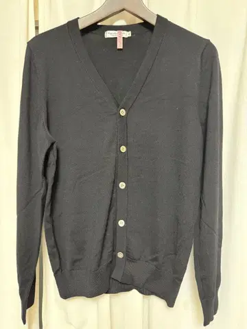 카마쿠라 셔츠 메리노울 블랙 V 가디건 M 일본제