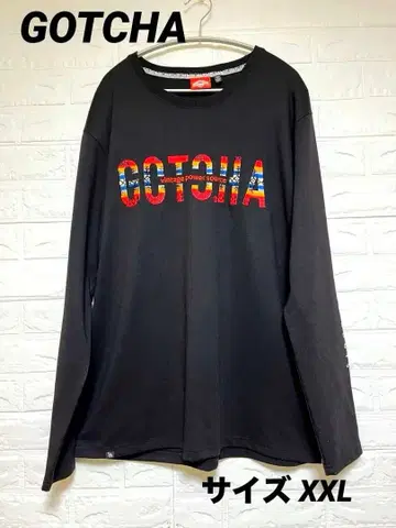 GOTCHA 롱 슬리브 T셔츠 블랙