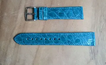 Hirsch 제뉴인 크로코 시계 벨트 18mm