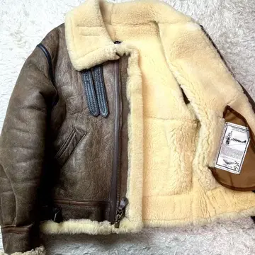 초두꺼운 아비렉스 B-3 무스탕 가죽 자켓 보머 플라이트