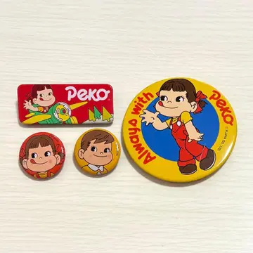[레어] 페코짱 포코짱 캔뱃지 쇼와 레트로 빈티지 후지야