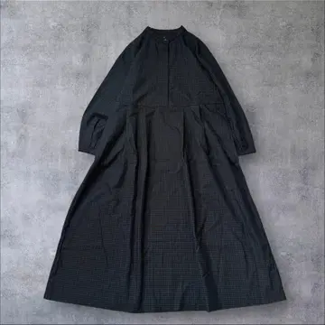 새상품급 어반 리서치 도어스 체크 무늬 벌룬 슬리브 원피스 NA