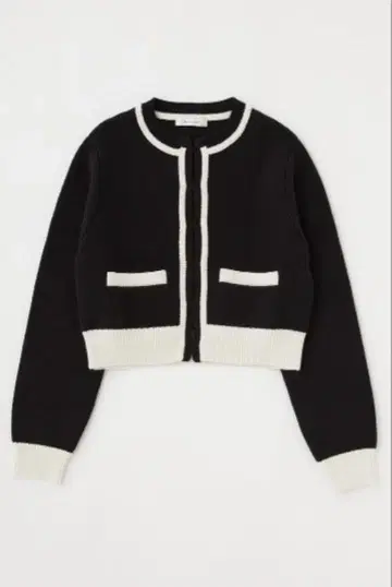 moussy 블랙/화이트 가디건 긴팔