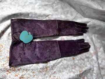 택 포함 새상품 리얼 스킨 스웨이드 롱 장갑 바이올렛