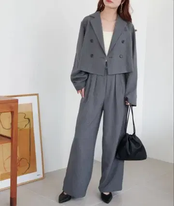 택 포함 새상품 Discoat 테크 린넨 셋업 수트