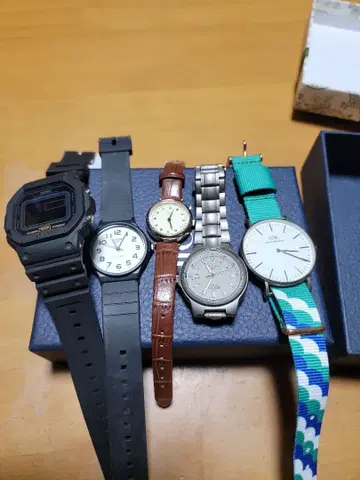 아날로그 시계 세트 5점 Casio 등