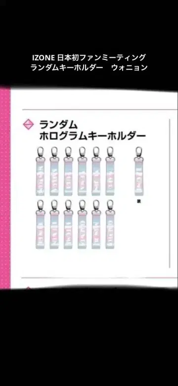 IZONE 일본 첫 팬미팅 원영 키링