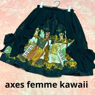 [ 새상품급 ] axes femme kawaii 멜로디캣 스커트 블랙