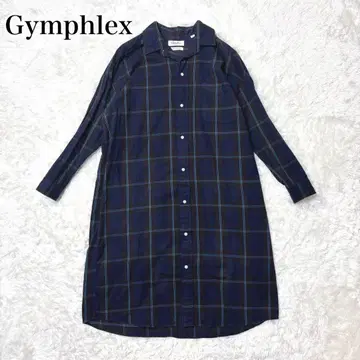 짐플렉스 코튼 100% 체크 셔츠 원피스 기모 긴팔 14