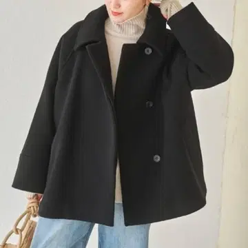 스픽앤스팬 W/Ny 모사 스텐칼라 숏코트 38