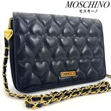 새상품급 모스키노 숄더백 체인 퀼팅 하트 블랙