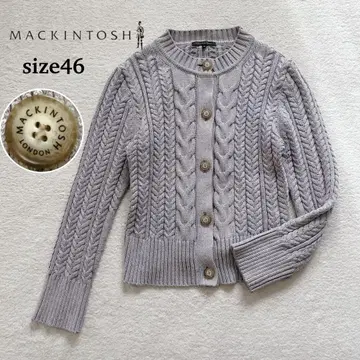 매킨토시 런던 케이블 니트 가디건 그레이