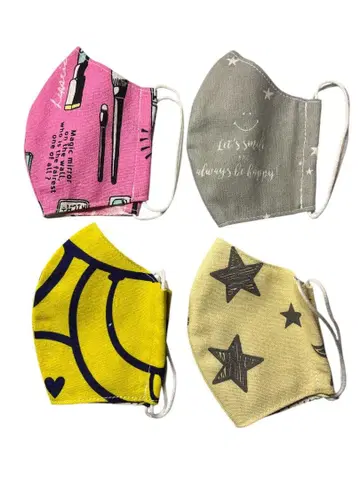 컬러풀한 패브릭 소재 마스크 세트