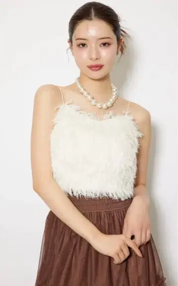 rienda 페이크 시어 페더 뷔스티에