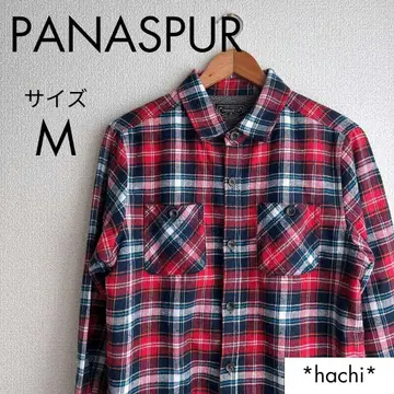PANASPUR 아우터 셔츠 자켓 남성용 M 속기모 체크 무늬