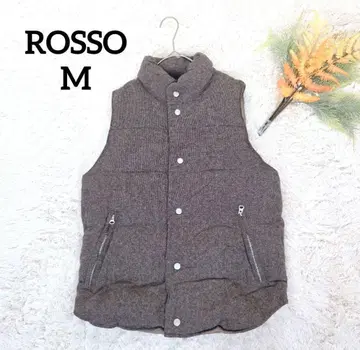 로쏘 여성용 다운 베스트 (M) 브라운 집업 울 혼방 퀼팅